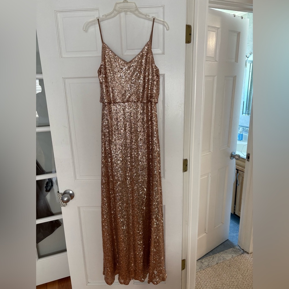 Jenny Yoo 'Jules' Rose Gold Sequin Collection Dress